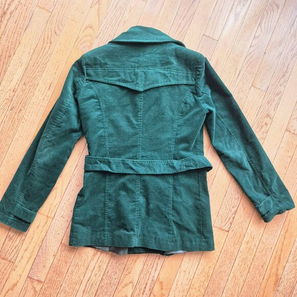 Green Corduroy Belted Jacket • Size 38 (S/M Fit) • Fully Lined - Picture 7 of 15